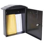 Boîte aux lettres en plastique  Costa E5304  Robuste  Anticorrosion  Noir