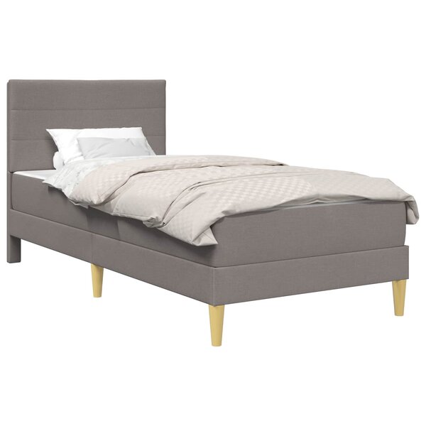 vidaXL Cadre de lit Taupe 90 x 190 cm Polyester