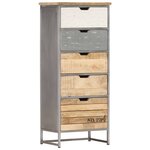 vidaXL Armoire à tiroirs 45x30x105 cm Bois de manguier massif