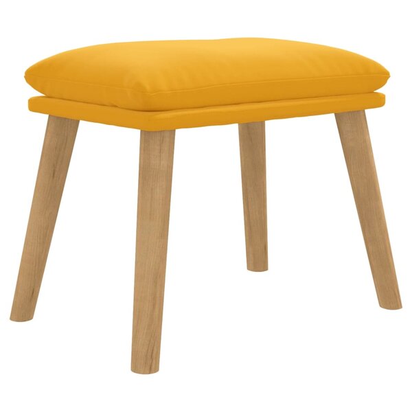 vidaXL Repose-pied Jaune moutarde 45x29 5x35 cm Velours