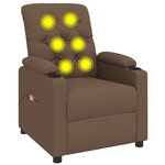 vidaXL Fauteuil de massage Marron Tissu