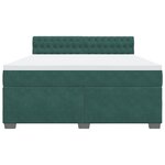 vidaXL Sommier à lattes de lit et matelas Vert foncé 180x200cm Velours