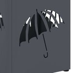 vidaXL Porte-parapluie Anthracite 15 5 x 15 5 x 49 cm Acier