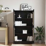 vidaXL Meuble de Bibliothèque Chêne noir 82.5 x 30.5 x 150 cm