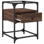 vidaXL Table de chevet chêne marron 40x40x55 cm bois d’ingénierie