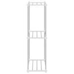 vidaXL Étagère de rangement Blanc 42 5 x 27 x 91 5 cm Aluminium