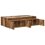 vidaXL Cadre de lit avec rangement Bois ancien 80 x 200 cm