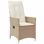vidaXL Ensemble de salle à manger pour jardin 7 Pièces Beige polyrotin