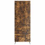 vidaXL Ensemble de Meubles 2 Pièces Chêne fumé 66 x 34 5 x 90 cm