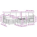 vidaXL Ensemble de canapés d'extérieur 7 pc Gris Naturel et Clair