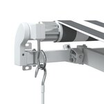 vidaXL Auvent manuel rétractable avec LED anthracite blanc 300x250 cm