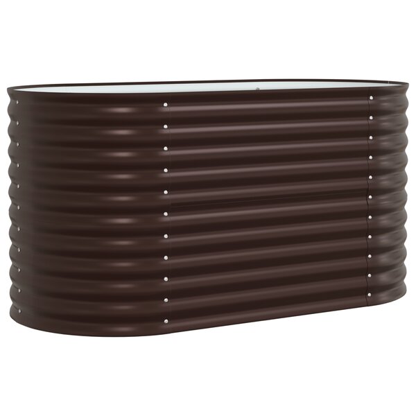 Jardinière en bois brun vidaXL 160x80x81 cm en acier galva