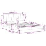vidaXL Cadre de lit sans matelas Hanko noir 120x200 cm velours