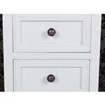 vidaXL Table de chevet 2 Pièces avec 2 tiroirs MDF Blanc