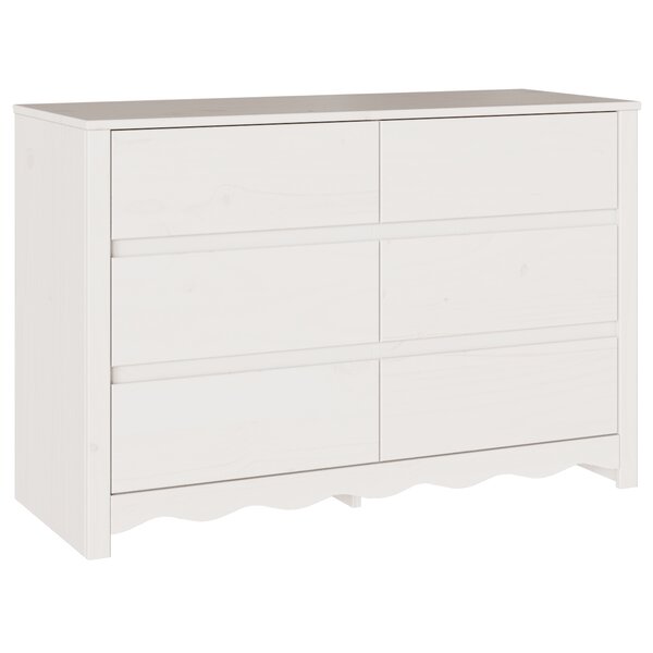 Commode vidaXL "DRAMMEN" Blanche 111x43x73 5 cm en Bois massif de Pin