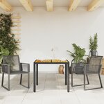 vidaXL Chaises de jardin lot de 2 Noir Résine tressée