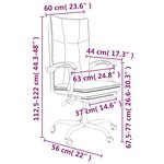 vidaXL Fauteuil inclinable de bureau Taupe Tissu