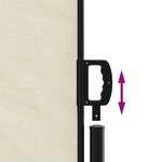 vidaXL Auvent latéral rétractable crème 160x600 cm