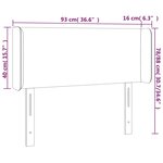 vidaXL Tête de lit à LED Noir 93x16x78/88 cm Velours