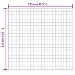 vidaXL Couverture lestée Gris 220x235 cm 15 kg Tissu