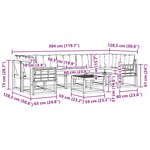vidaXL Ensemble de canapés d'extérieur 8 pc Blanc et noir