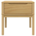 vidaXL Table de chevet FLORO marron cire 55x55x54 cm pin massif