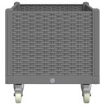 vidaXL Jardinière à roulettes gris clair 80x50x54 cm PP