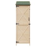 vidaXL Abri de jardin Naturel 59 5 x 56 x 176 5 cm Bois d'ingénierie