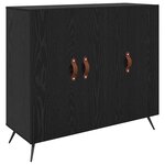 vidaXL Buffet Chêne noir 89 5 x 34 x 80 cm Bois d'ingénierie
