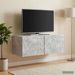 vidaXL Meuble TV mural 78 5 x 41 x 30 cm Gris béton Bois d'ingénierie