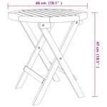 vidaXL Table de bistro Ø46x47 cm Bois d'acacia massif