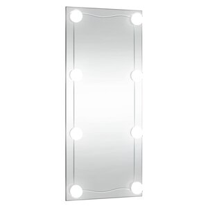 vidaXL Miroir mural avec lumières LED 30x80 cm verre rectangulaire