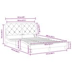 vidaXL Cadre de lit avec LED sans matelas vert foncé 120x200cm velours