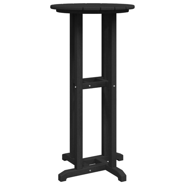 vidaXL Table de bar noire 55x55x107 cm HDPE
