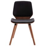 vidaXL Chaises à manger lot de 2 noir similicuir