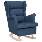 vidaXL Chaise à bascule bleu 74x90x102 cm tissu