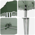 vidaXL Tente de fête pop-up 288 x 288 x 245 cm Vert Tissu Oxford