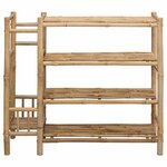 vidaXL Rack à chaussures avec étagère Naturel 88 x 27 x 80 cm Bambou