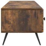 vidaXL Meuble TV Chêne fumé 147 x 34 5 x 30 cm Bois d'ingénierie