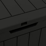 vidaXL Boîte de stockage de jardin noir 55 5x43x53 cm polypropylène