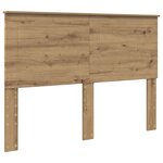 vidaXL Cadre de lit Chêne artisan 150 x 200 cm Bois de pin massif