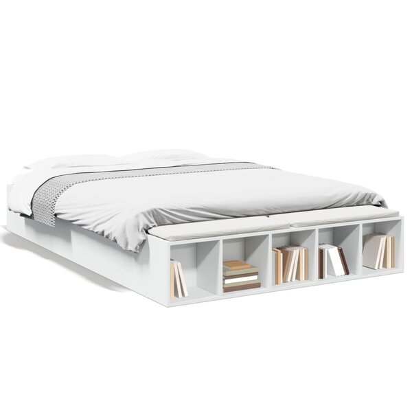 vidaXL Cadre de lit sans matelas blanc 150x200 cm