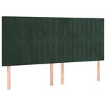 vidaXL Tête de lit Vert foncé 180x5x118/128 cm Velours