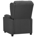 vidaXL Fauteuil inclinable Gris foncé Tissu
