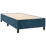 vidaXL Sommier à lattes de lit et matelas et LED Bleu foncé 80x200 cm