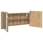 vidaXL Armoire Miroir LED Chêne Artisanal 100x12x45 cm Bois d'ingénierie