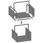 vidaXL Portant de bois chauffage anthracite 40x40x40 cm