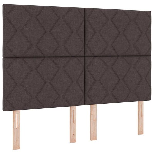 vidaXL Tête de Lit en Tissu Geometric Manuel Marron foncé 140 cm tissu