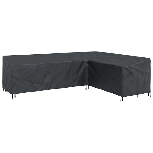vidaXL Housse de meubles d'extérieur Noir 286 x 222 x 80 cm Tissu 210D