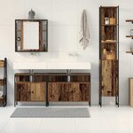 vidaXL Ensemble de mobilier de salle de bain 4 Pièces Bois Ancien